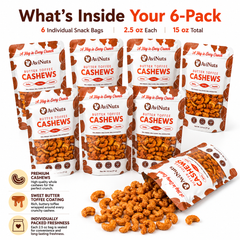 Butter Toffee Cashews | 6 Pack (2.5 oz Each)