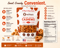 Butter Toffee Cashews | 6 Pack (2.5 oz Each)