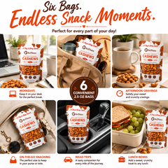 Butter Toffee Cashews | 6 Pack (2.5 oz Each)
